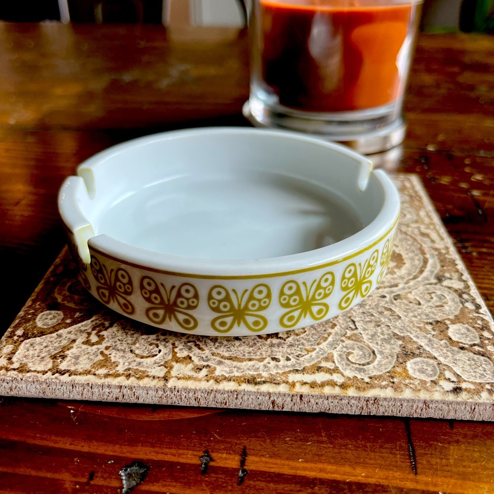 Vintage Butterfly Ashtray